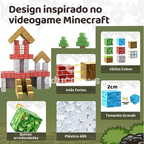 Villa Navideña con Fábrica de Regalos Magnecraft | Bloques Magnéticos de 300 Piezas