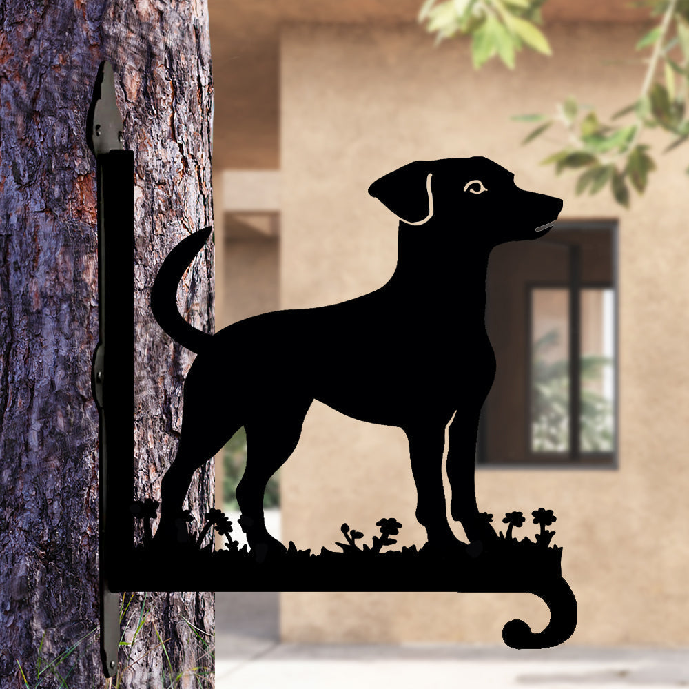 Soporte Metálico para Plantas con Diseño de Jack Russell Terrier