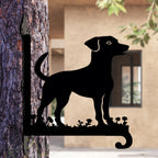 Soporte Metálico para Plantas con Diseño de Jack Russell Terrier
