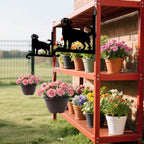 Soporte Metálico para Plantas con Diseño de Golden Retriever