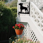 Soporte Metálico para Plantas con Diseño de Jack Russell Terrier