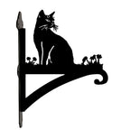 Soporte Metálico para Plantas con Diseño de Gato Sentado