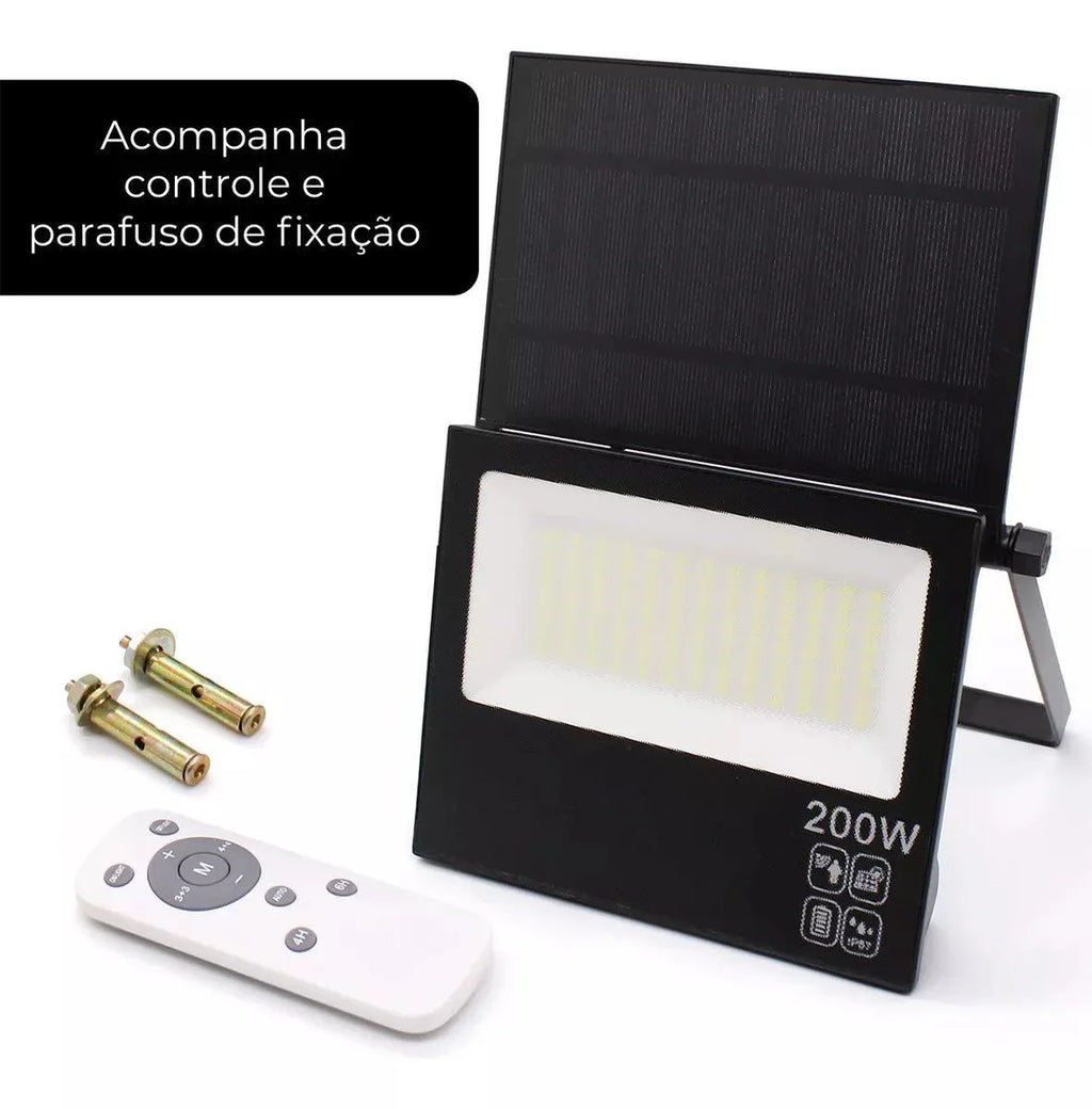 Reflector Solar LED 200W/300W con Panel Ajustable | Protección IP67