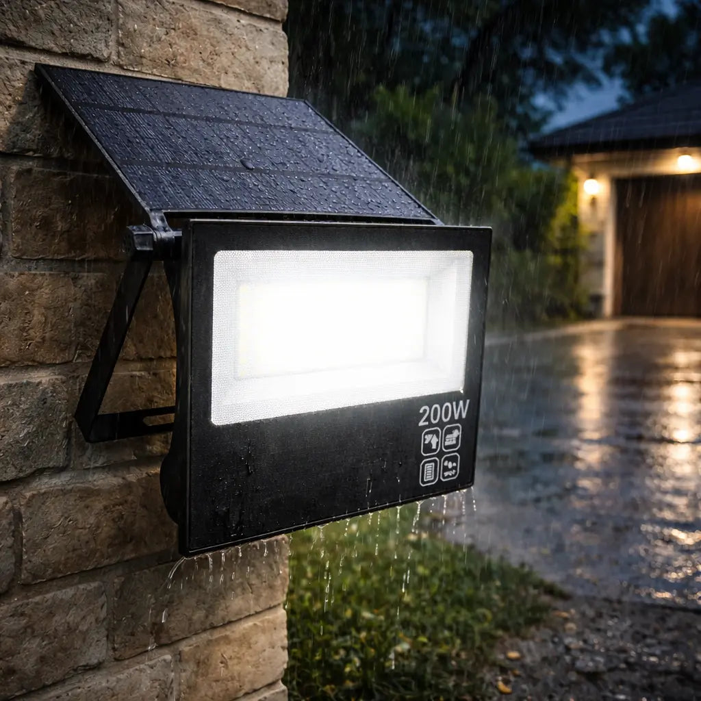 Reflector Solar LED 200W/300W con Panel Ajustable | Protección IP67