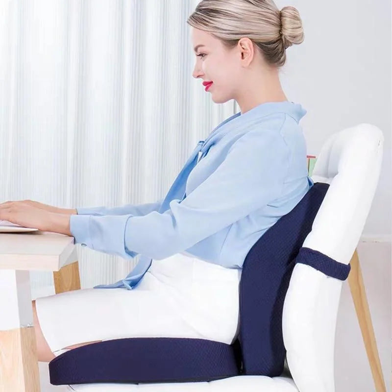 Respaldo y Cojín Lumbar Ergonómico para Silla
